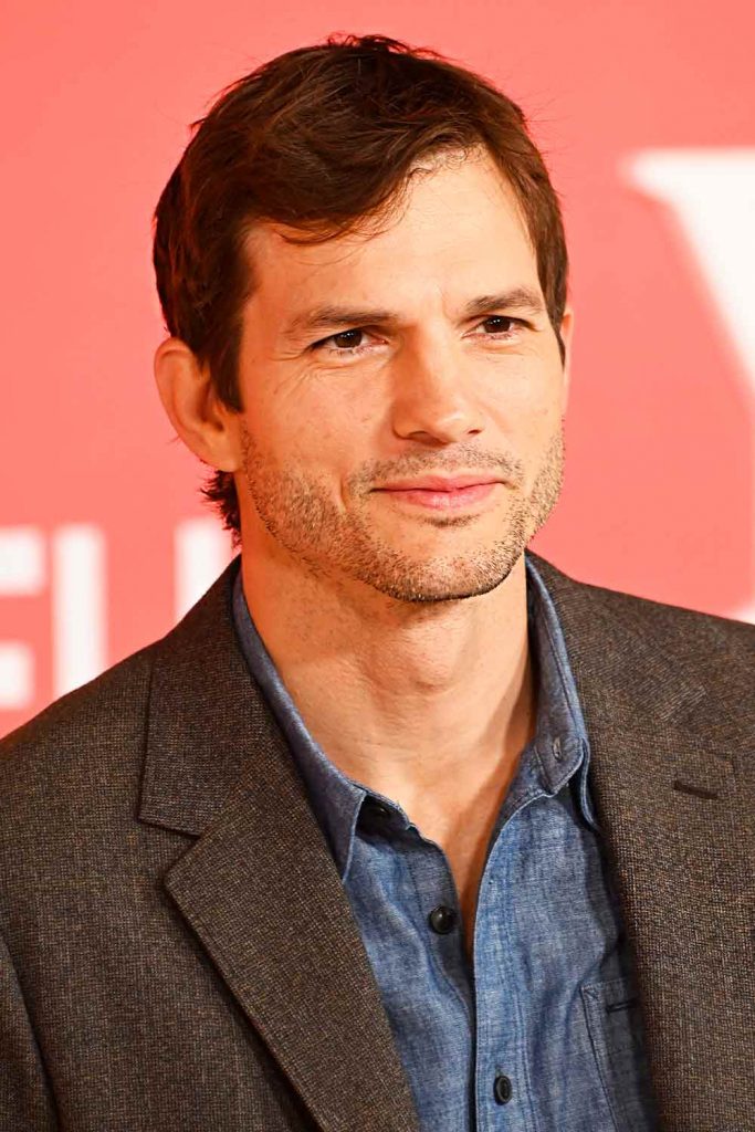 Ashton Kutcher’s Side Swept #thinhair #thinhairmen #menshairstylesforthinhair