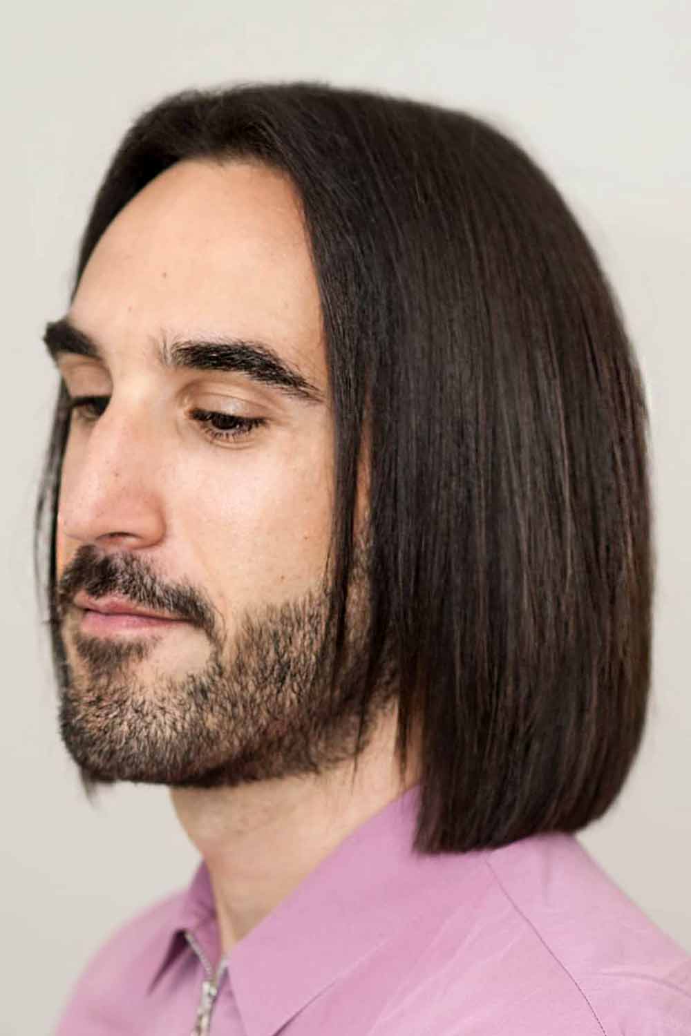 Long Straight Middle Part Hair For Men #middleparthairmen #middlepartmens #middleparthair