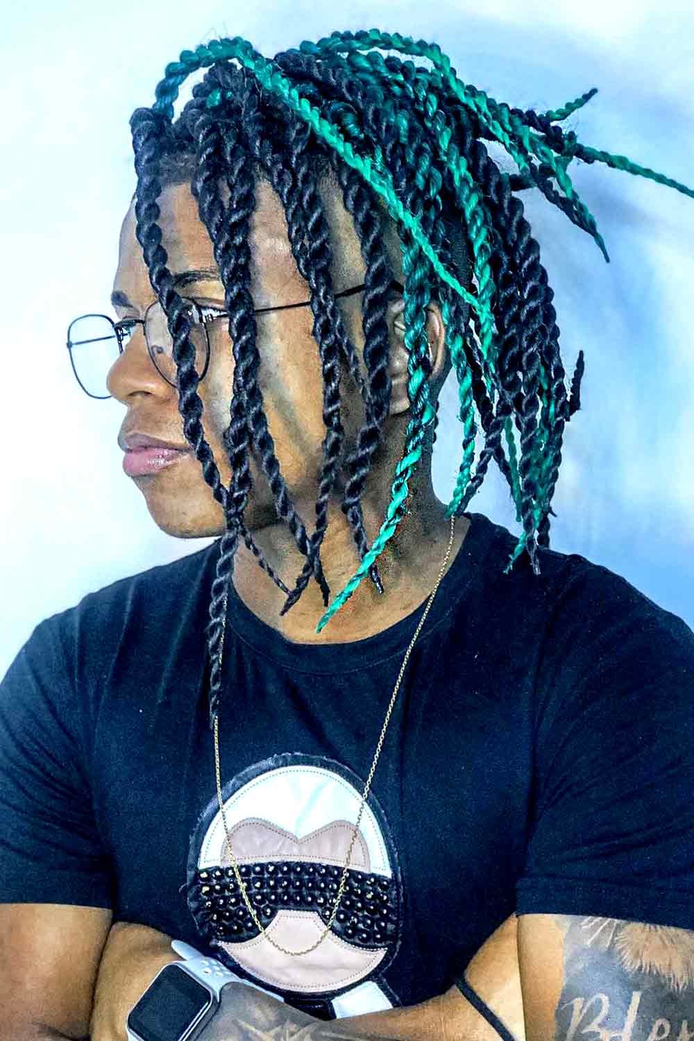 Two Strand Twists With Color #twostrandtwistmen #twostandtwist #twisthairstyle
