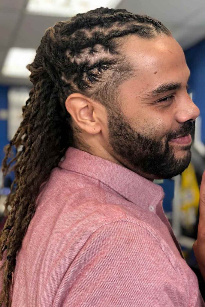 Ponytail Double Strand Twist Mens #twostrandtwistmen #twostandtwist #twisthairstyle