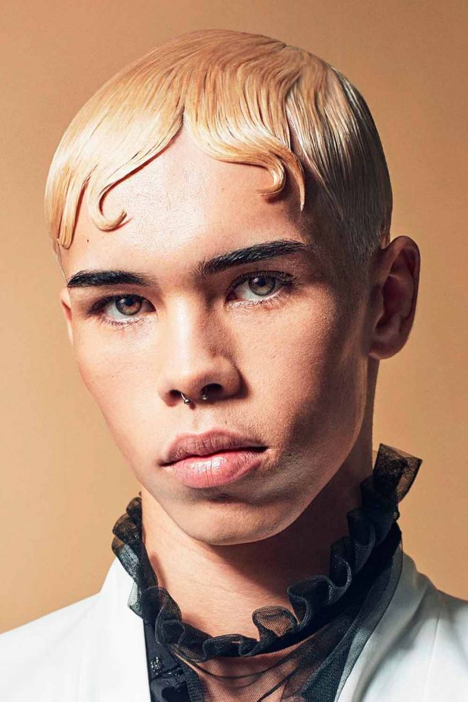 Bleached And Gelled  #promhairstyles #promhairstylesformen #formalhairstyles #mensformalhairstyles