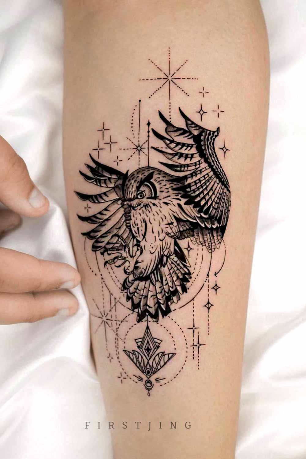 Cool Tattoo Drawings For Men Photos   Tattoos For Men Owl Black 