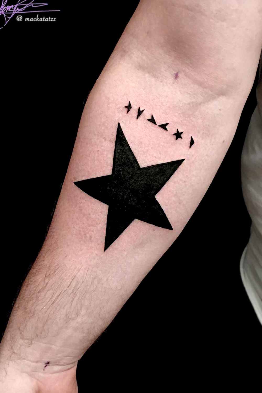 Tatuagem de estrela para homens #tattoosformen #tattoosmen #besttattoos #tattoo