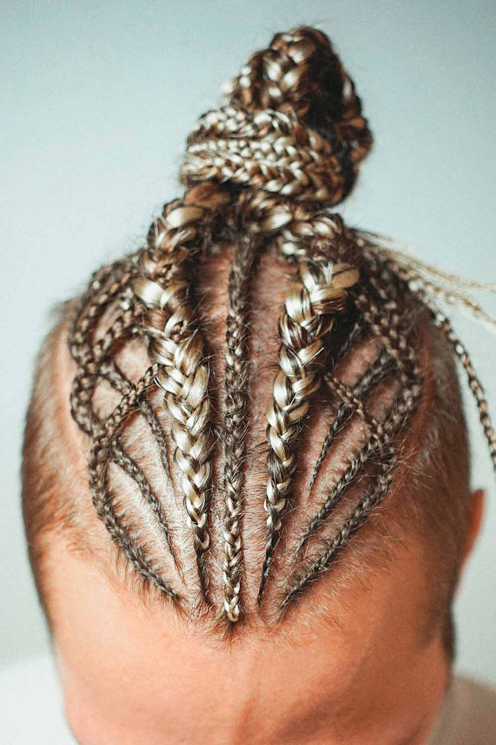 Braided Bun for Boy Hair #braidsforboys #boysbraids #braidshairstyles