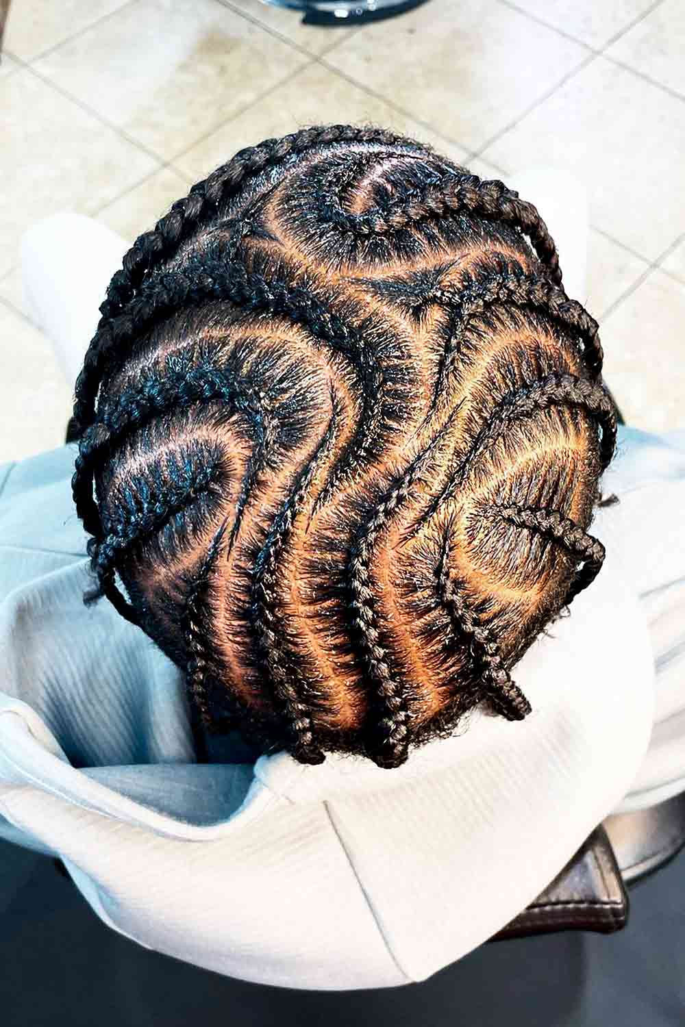 Multi-Directional Cornrows Braids #braidsforboys #boysbraids #braidshairstyles