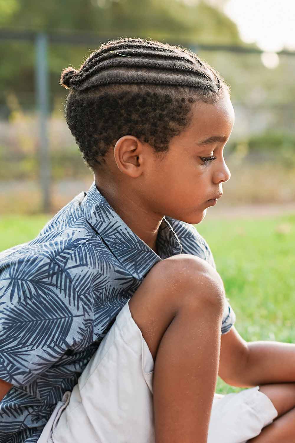 Braided Bun #braidsforboys #boysbraids #braidshairstyles