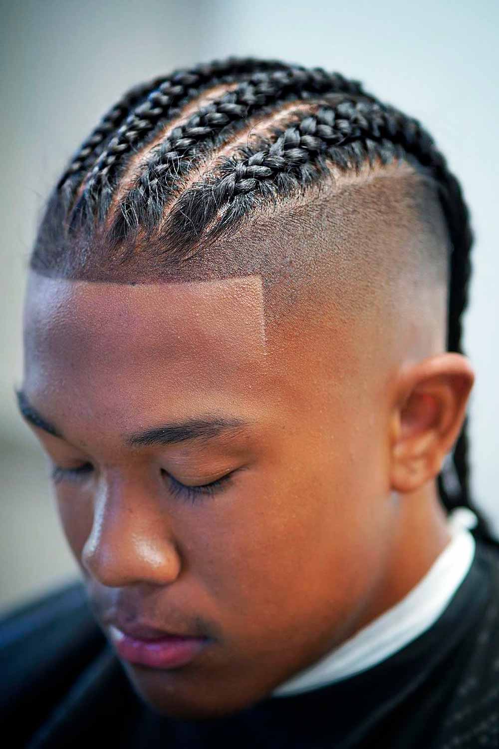 Boy Hairstyles Braids Undercut Fade #braidsforboys #boysbraids #braidshairstyles