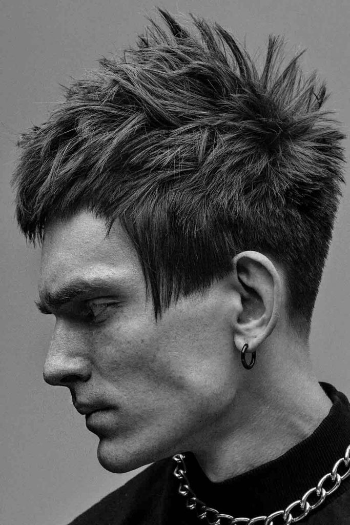 Spiky Caesar Cut #thickahirmen #haircutsformenwiththickhair #thickhairhaircuts