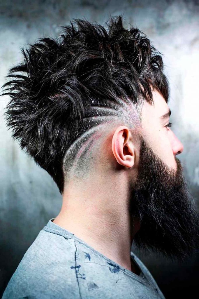 Men's hairstyle for a bad boy look