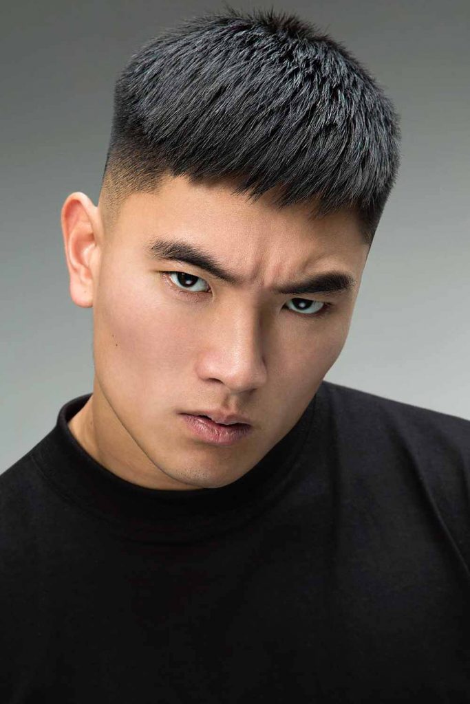 Textured Fringe Fade Haircut For Asian Hair | Asian Mens Hairstyle - YouTube