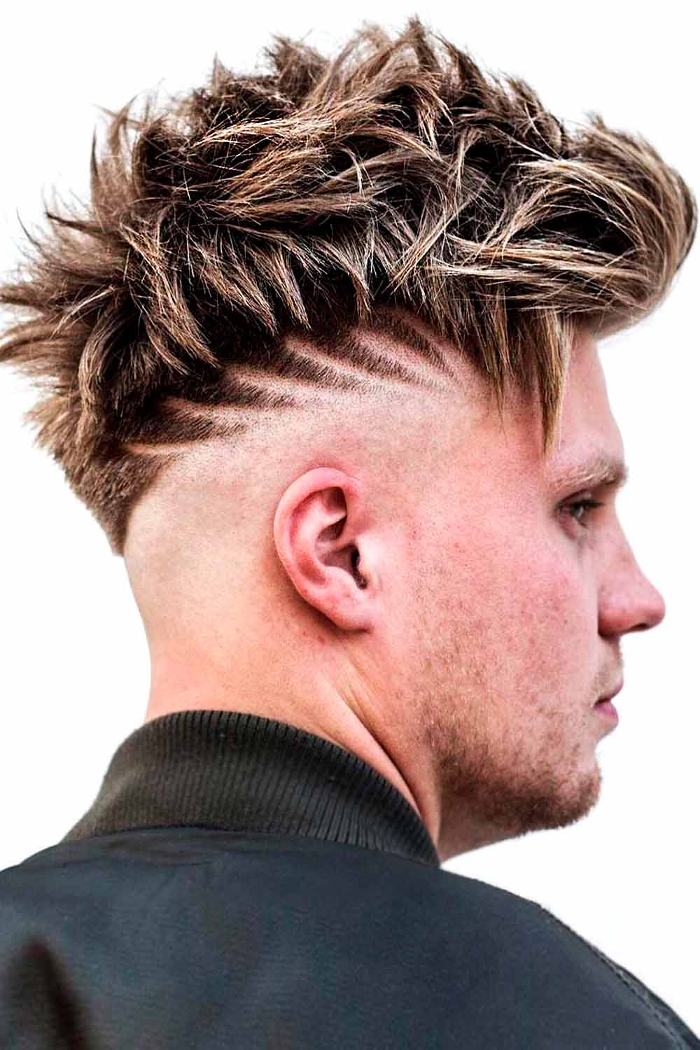 Haircuts For Thick Hair with Fade #hairtypes #hairtypesmen
