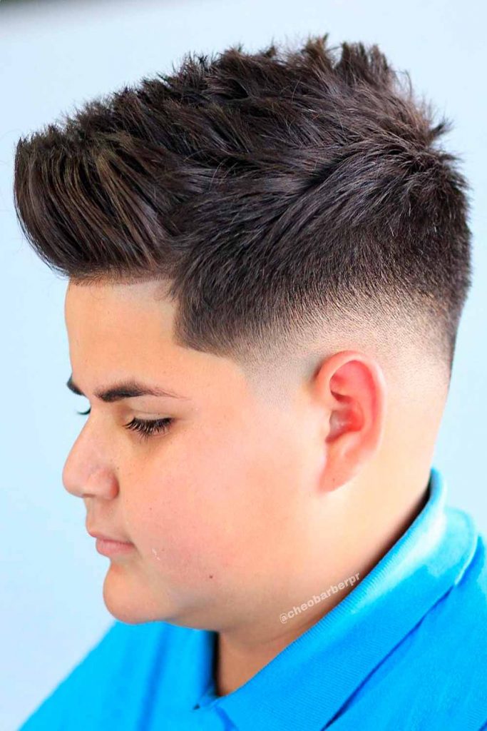 Shaved Sides With Faux Hawk #boyshaircuts #boyshairstyles #haircutsforboys #hairstylesforboys