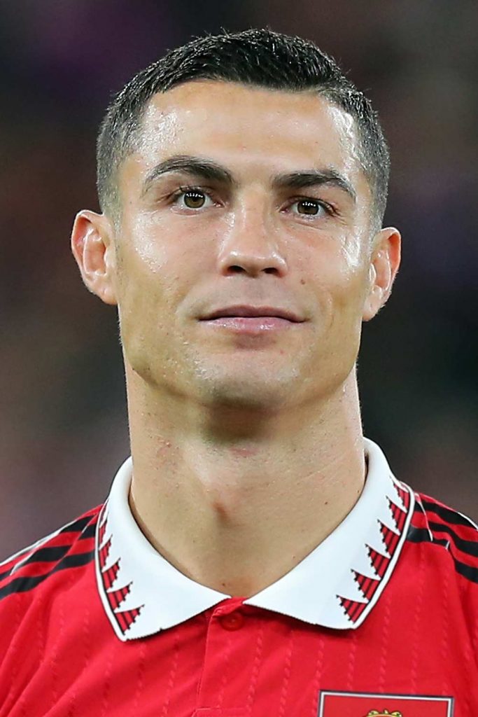 Cristiano Ronaldo Hairstyle 2024 Side Cut With Razored Partning Cristiano Ronaldo Hairstyle 2024 Side Cut With Razored Partning