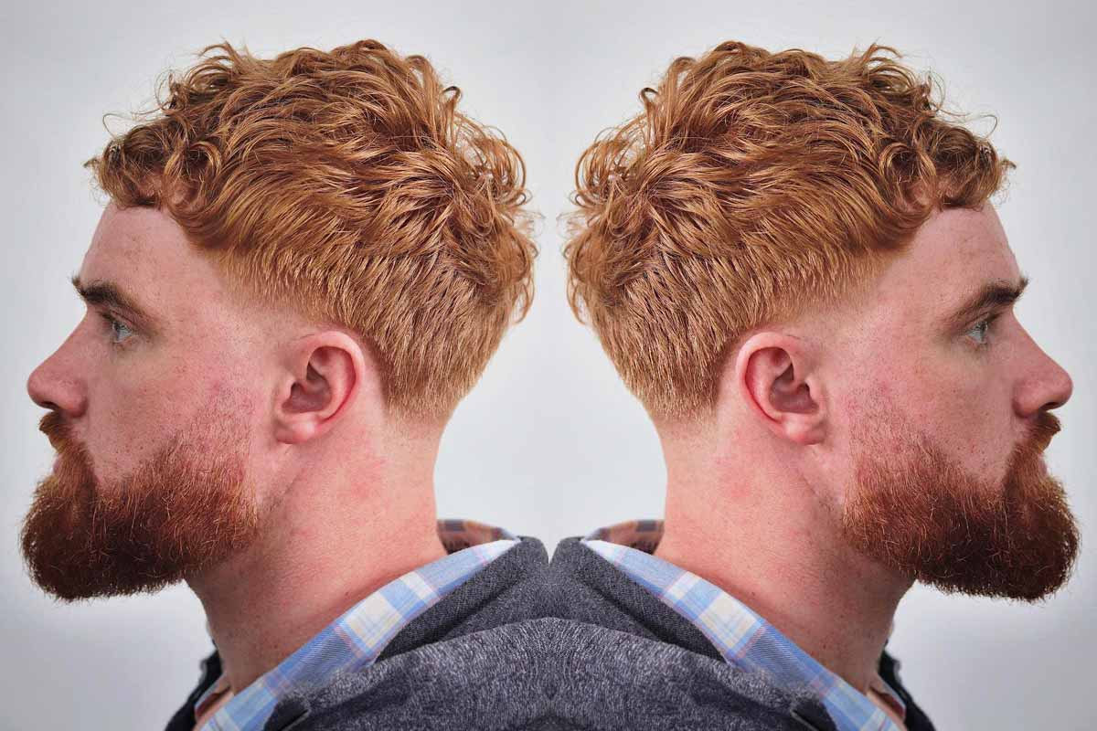 Curly deals fade haircut