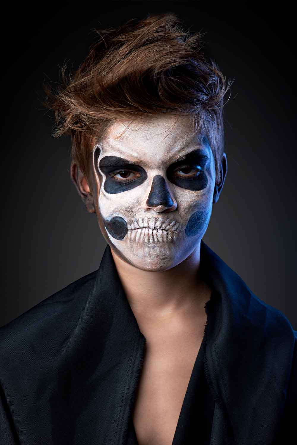 Skeleton Boys Makeup #boyshalloweencostumes #halloweencostumeforboy #boyscostumeforhalloween