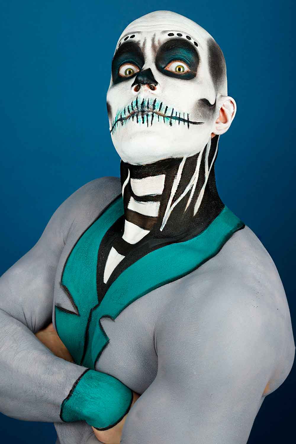 Day Of he Dead #halloweenmakeupformen #menshalloweenmakeup