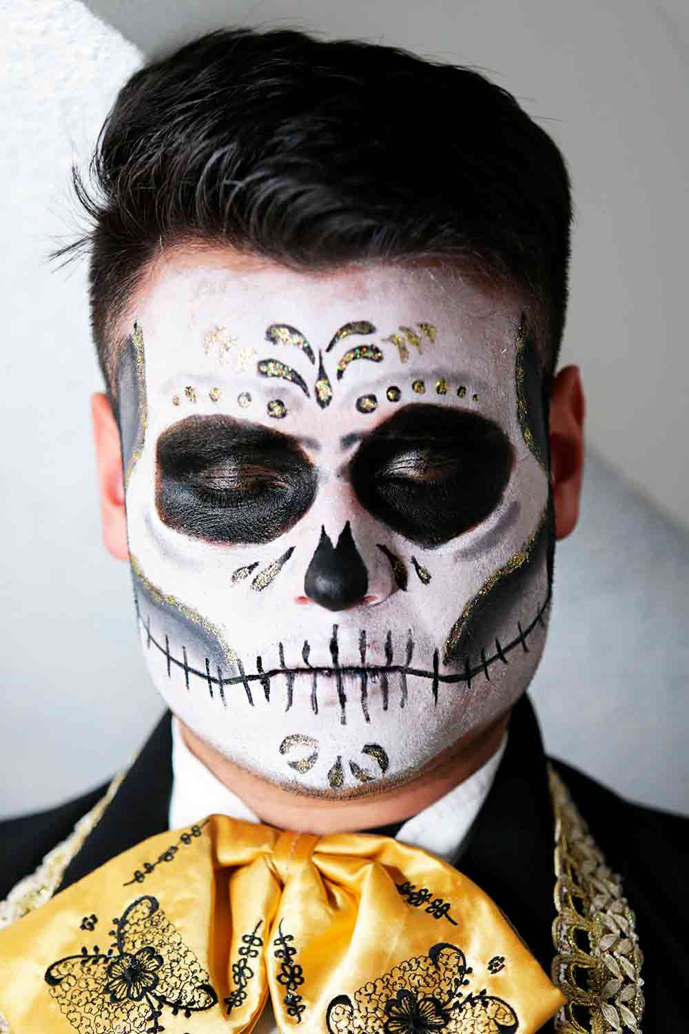 Day Of he Dead #halloweenmakeupformen #menshalloweenmakeup