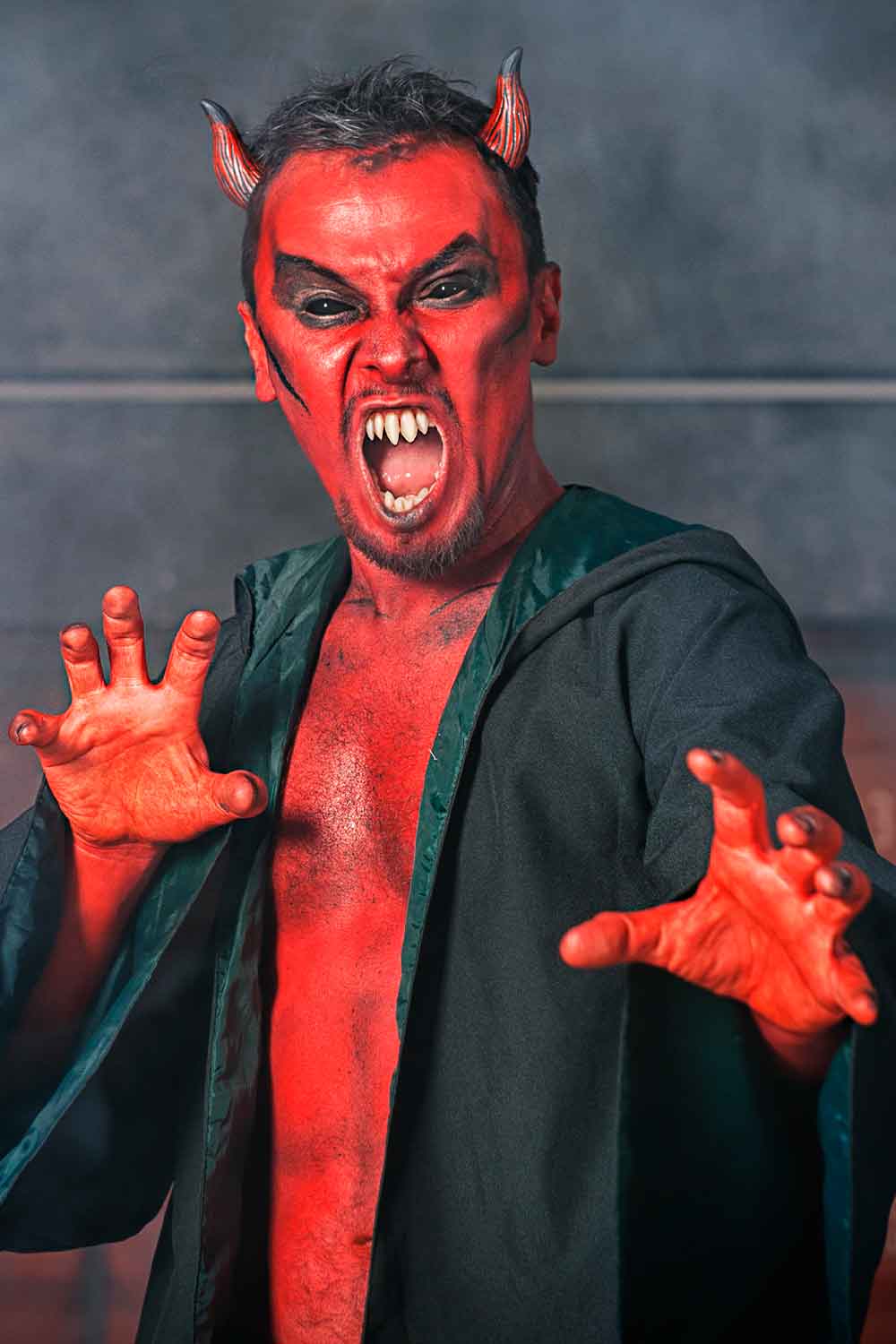 Male Demon Halloween Makeup
