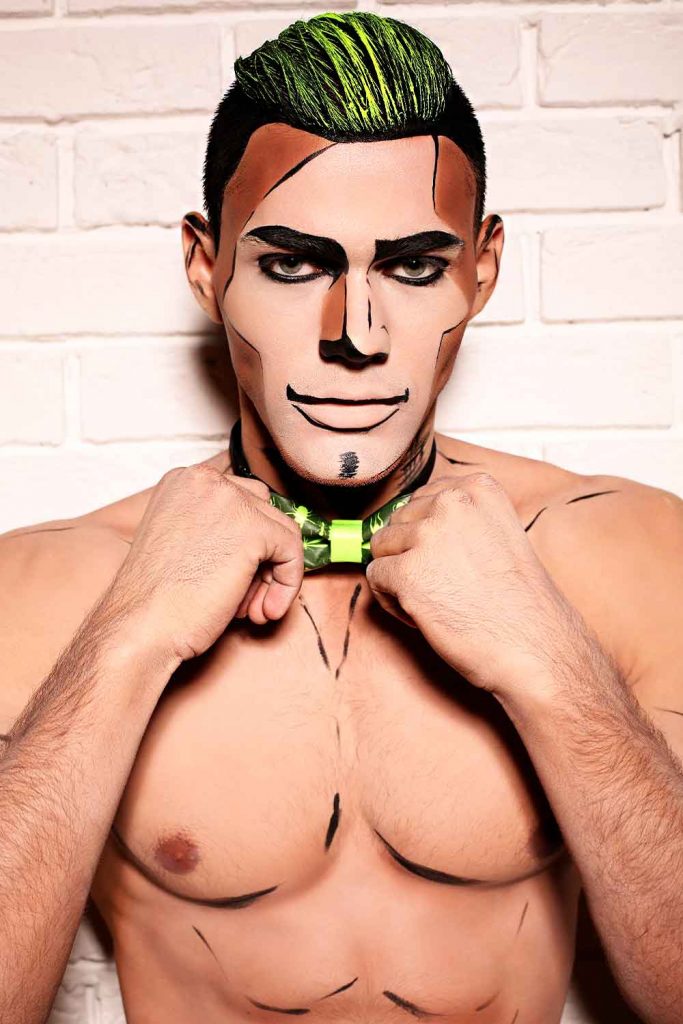 Pop Art #halloweenmakeupformen #menshalloweenmakeup