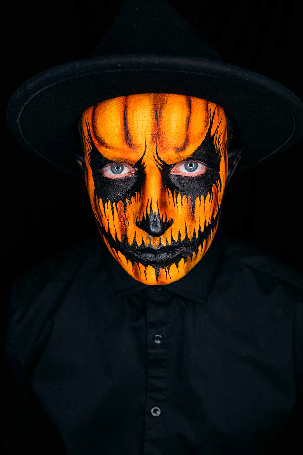 Pumpkin #halloweenmakeupformen #menshalloweenmakeup