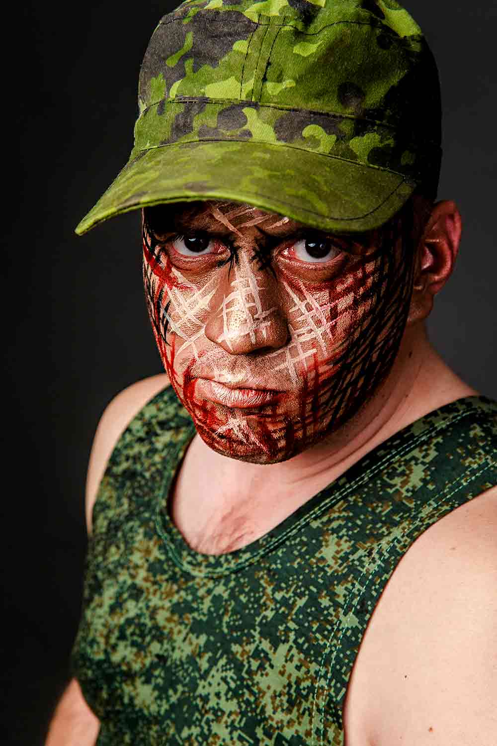 Military Makeup For Men #halloweenmakeupformen #menshalloweenmakeup