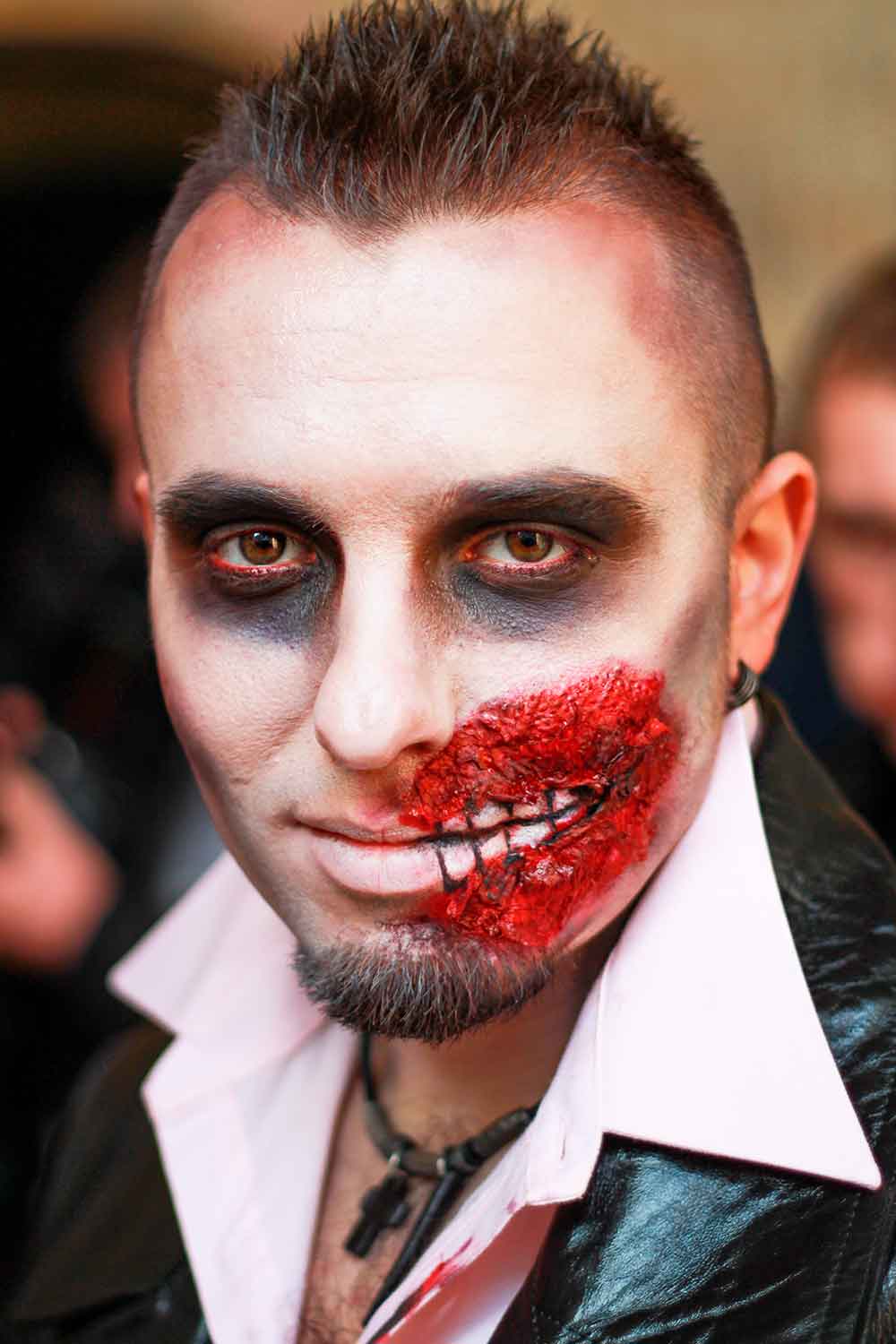 Zombie Face Paint #halloweenmakeupformen #menshalloweenmakeup