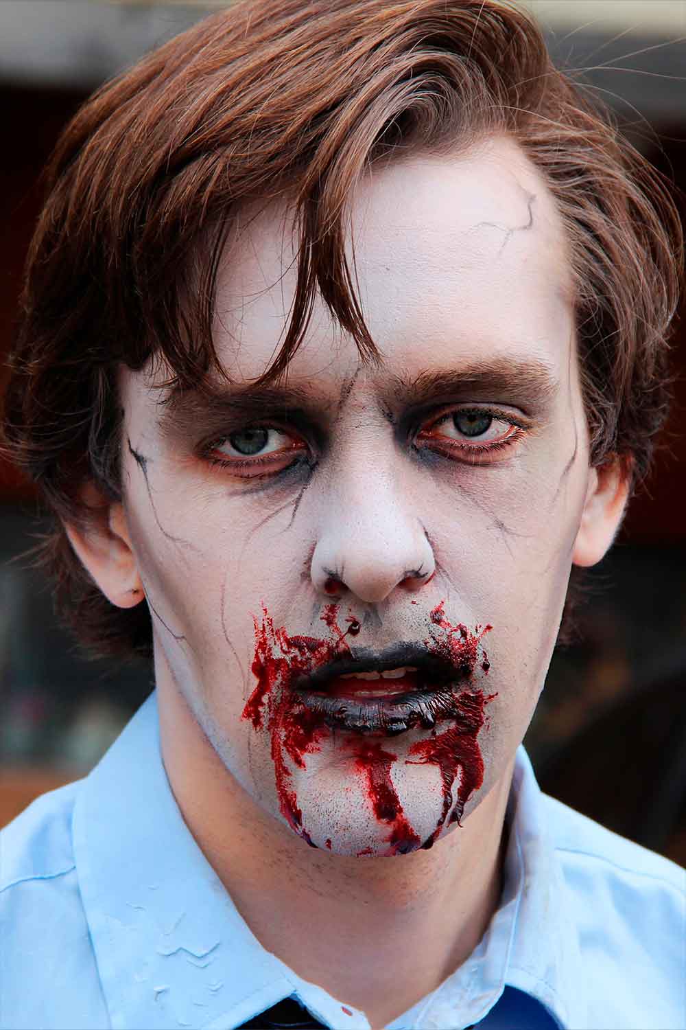 Zombie Mens Halloween Makeup #halloweenmakeupformen #menshalloweenmakeup