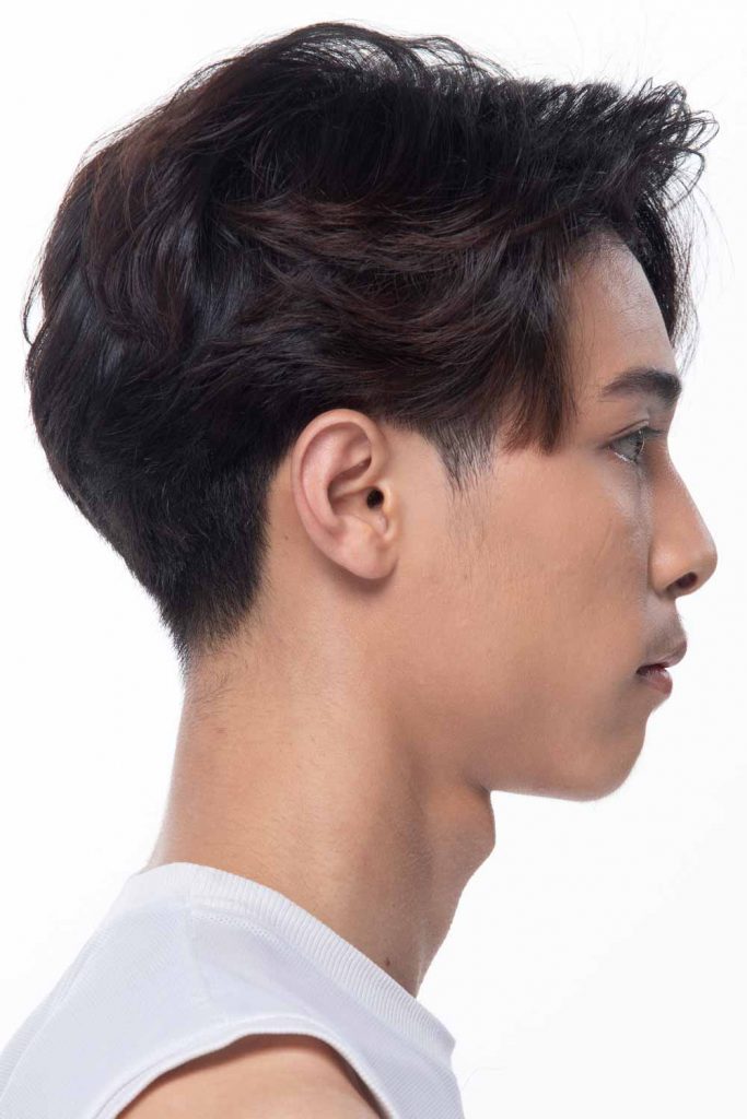 Two Block Middle Part for Wavy Hair Men #twoblockhaircut #twoblock #asianhaircut #asianhairstyles #kpophaircut