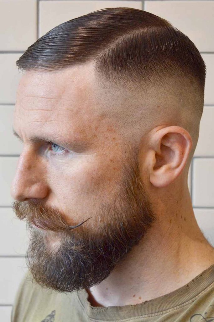 The Perfect Bare Spot with a Safe Haven Obscure-60 Stylish Comb Over Fade Haircuts – Modern Men’s Choice