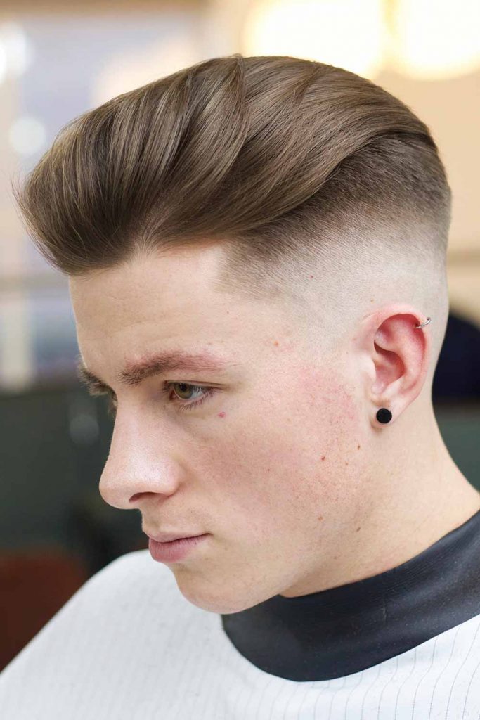 undercut styles guide curly top medium layered high fade slicked back blonde