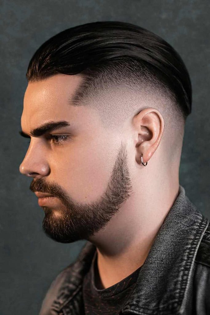 Fade With Long Slick Back Top #undercuthairstyle #undercutformen #mensundercut #undercut