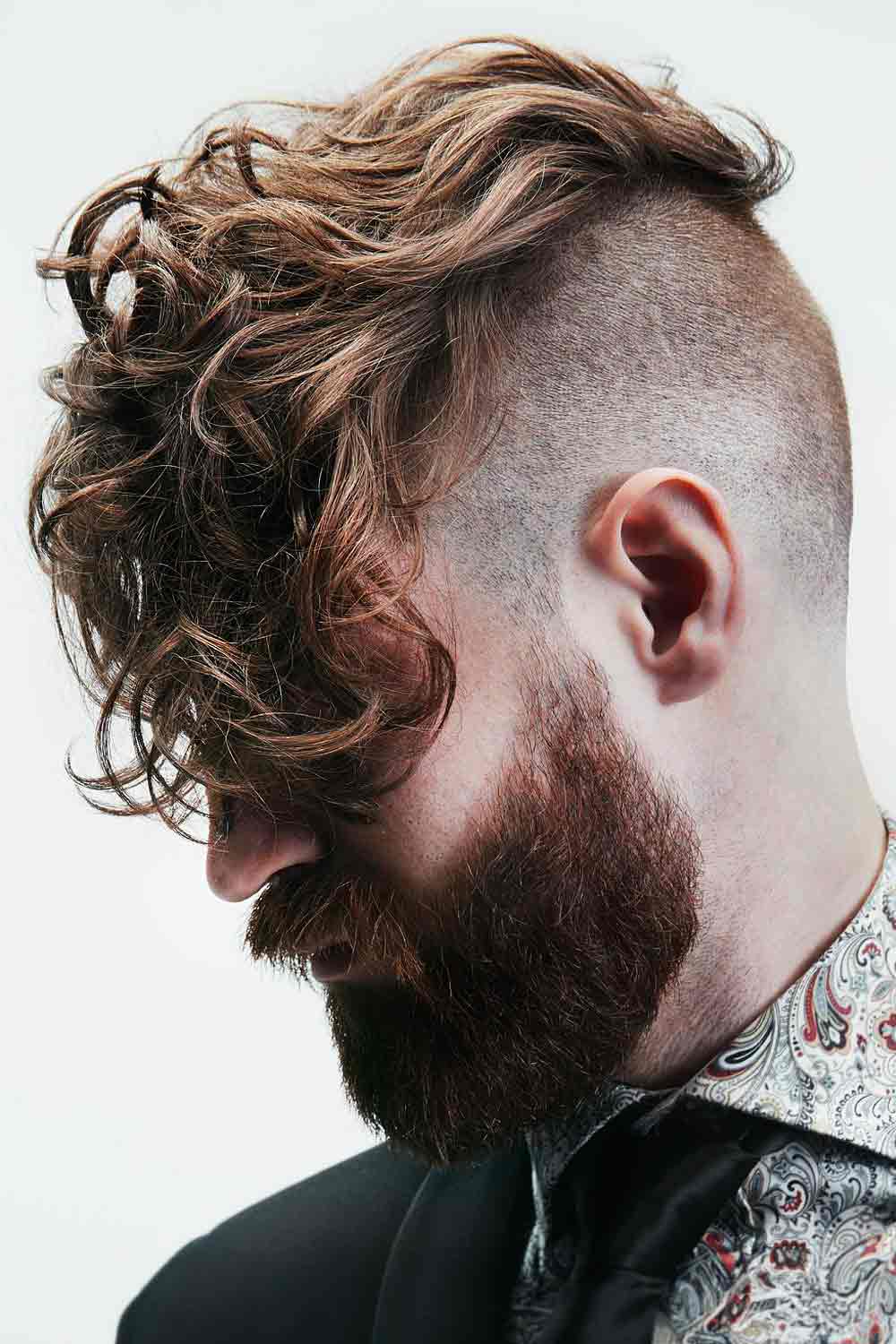 short-undercut-hairstyle-with-long-beard - Mens Hairstyle 2020