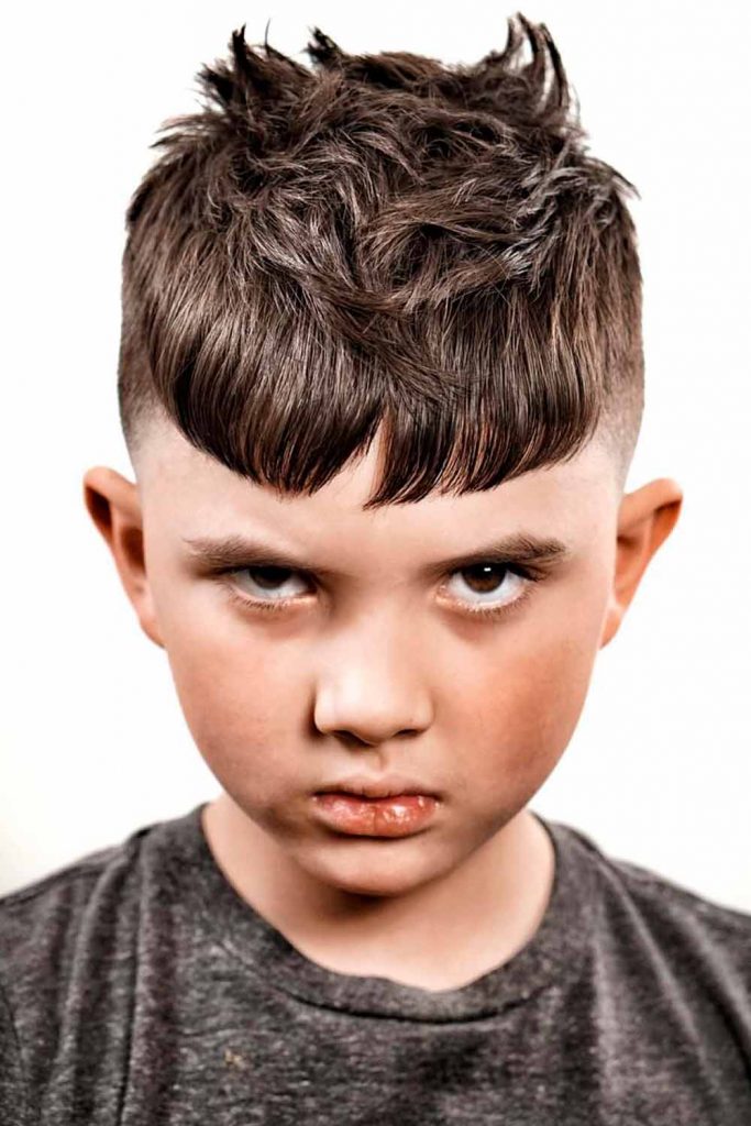 Disheveled Blunt Bang Boys Haircuts #boyshaircuts #haircutsforboys #boyshairstyles