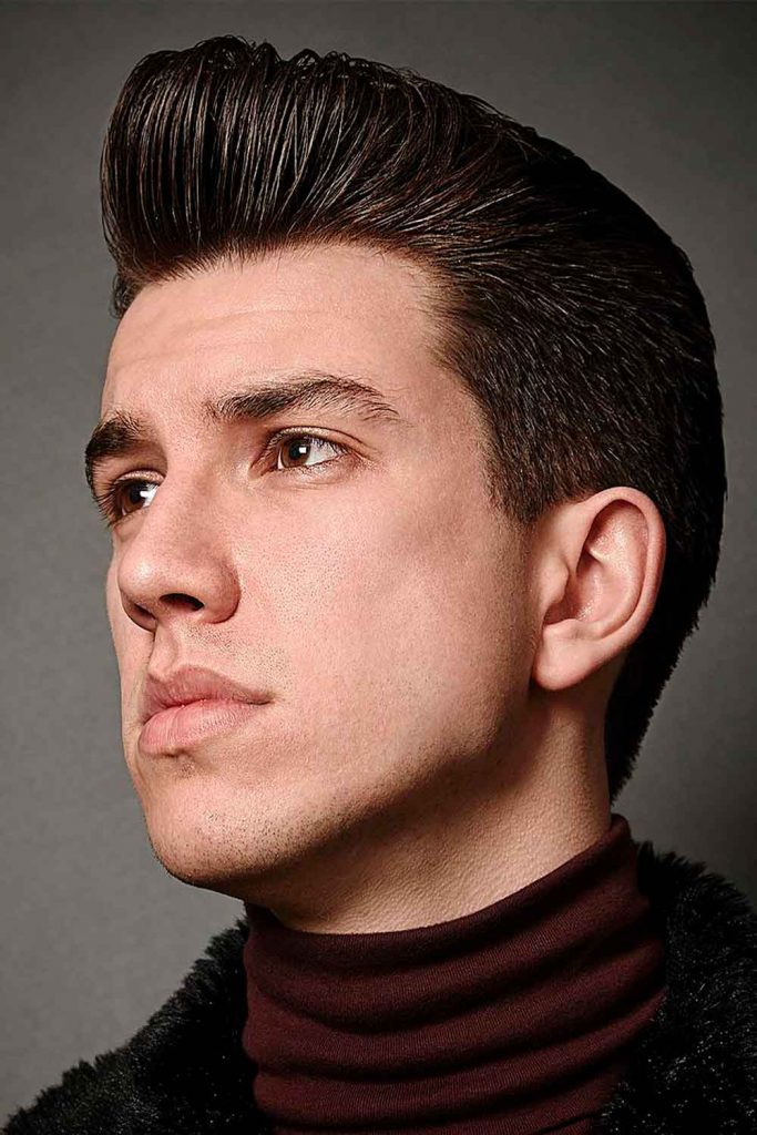 Tapered Pompadour Hairstyles For Short Hair #shorthaircutsformen #shorthairmen #mensshorthaircuts