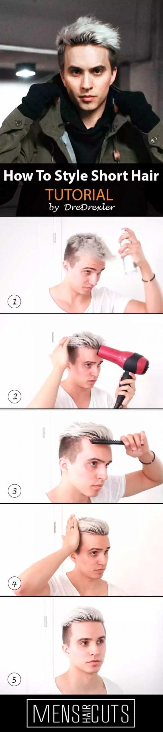 How To Style Short Hair With Undercut #howtostyleshorthair #howtostyleshorthairmen