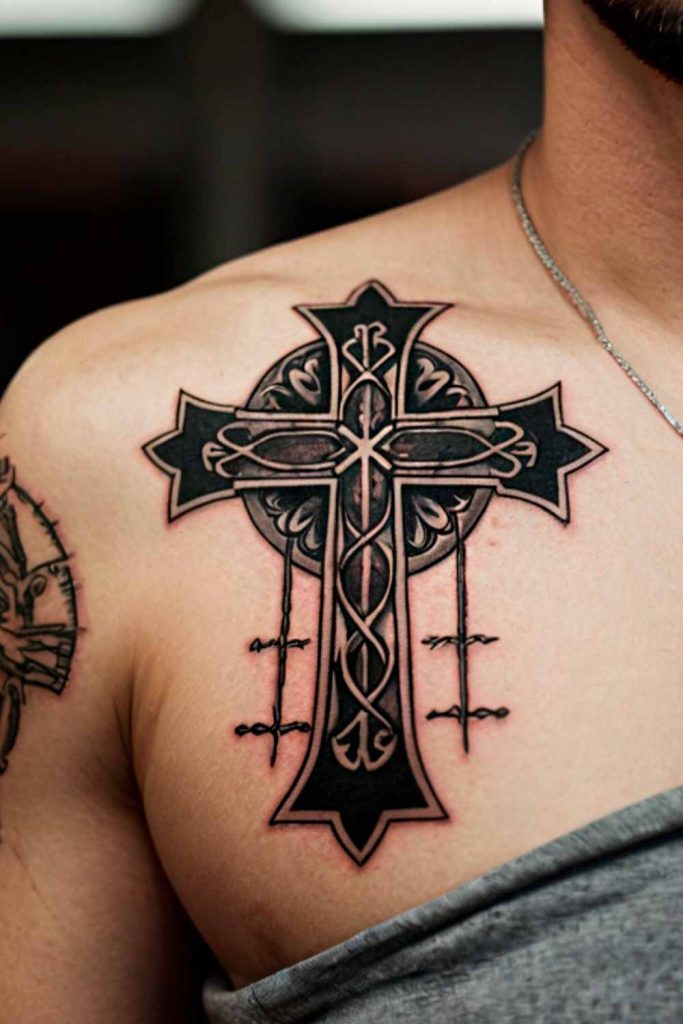 Cross Tattoo #tattoosformen #menstattoos