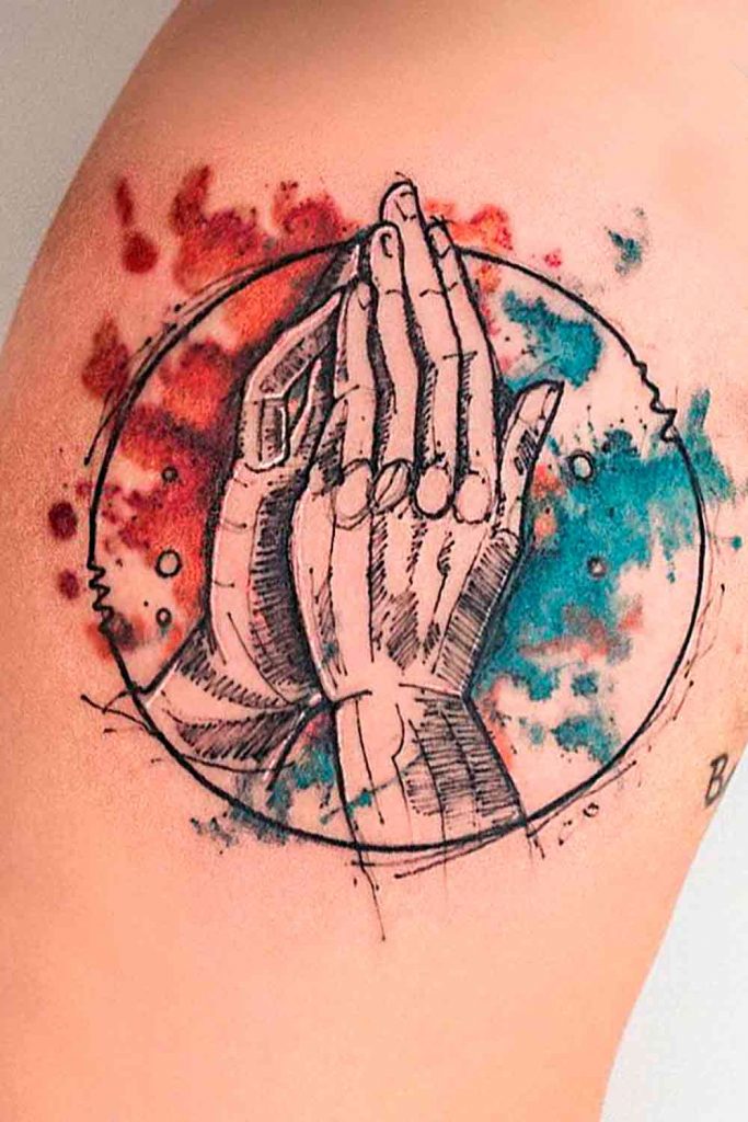 Praying Hands Tattoo #tattoosformen #menstattoos