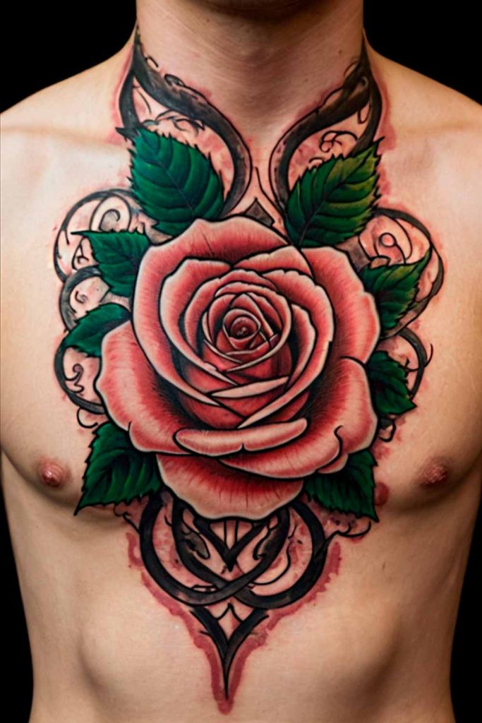 Rose Tattoo Men #tattoosformen #menstattoos