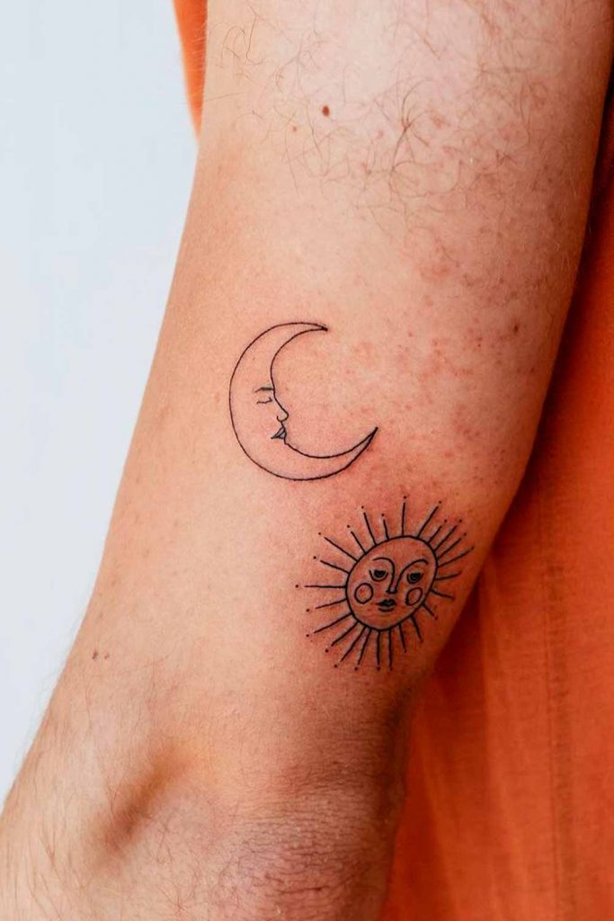 Sun And Moon #tattoosformen #menstattoos