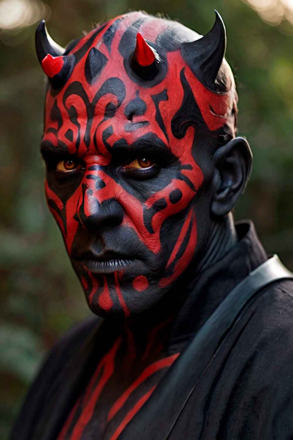 Darth Maul Star Wars #halloweenmakeup #halloweenmakeupmen #mensfacepain #menshalloweenmakeup