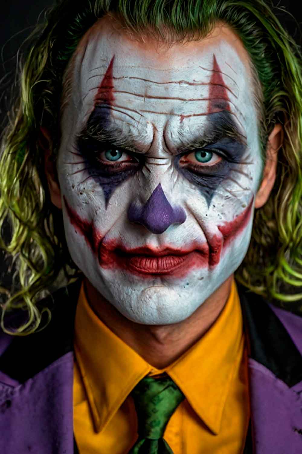 Joker Men's Halloween Makeup #halloweenmakeup #halloweenmakeupmen #mensfacepain #menshalloweenmakeup