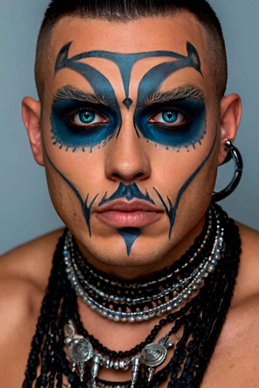 Member Of Mysterious Cult #halloweenmakeup #halloweenmakeupmen #mensfacepain #menshalloweenmakeup