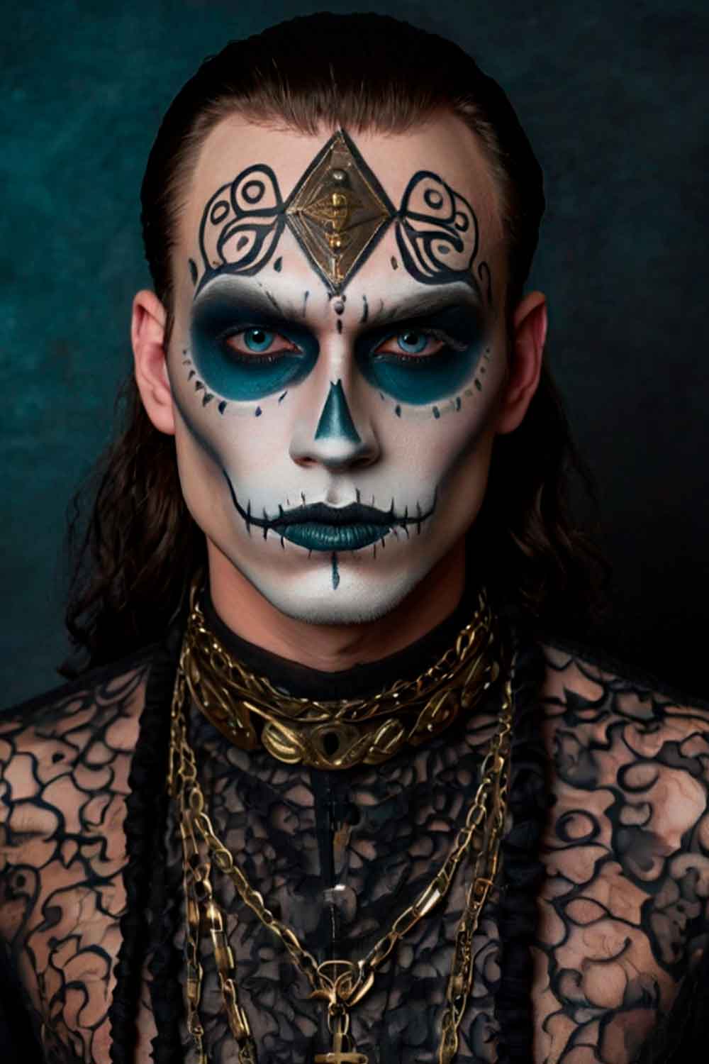 Member Of Mysterious Cult #halloweenmakeup #halloweenmakeupmen #mensfacepain #menshalloweenmakeup