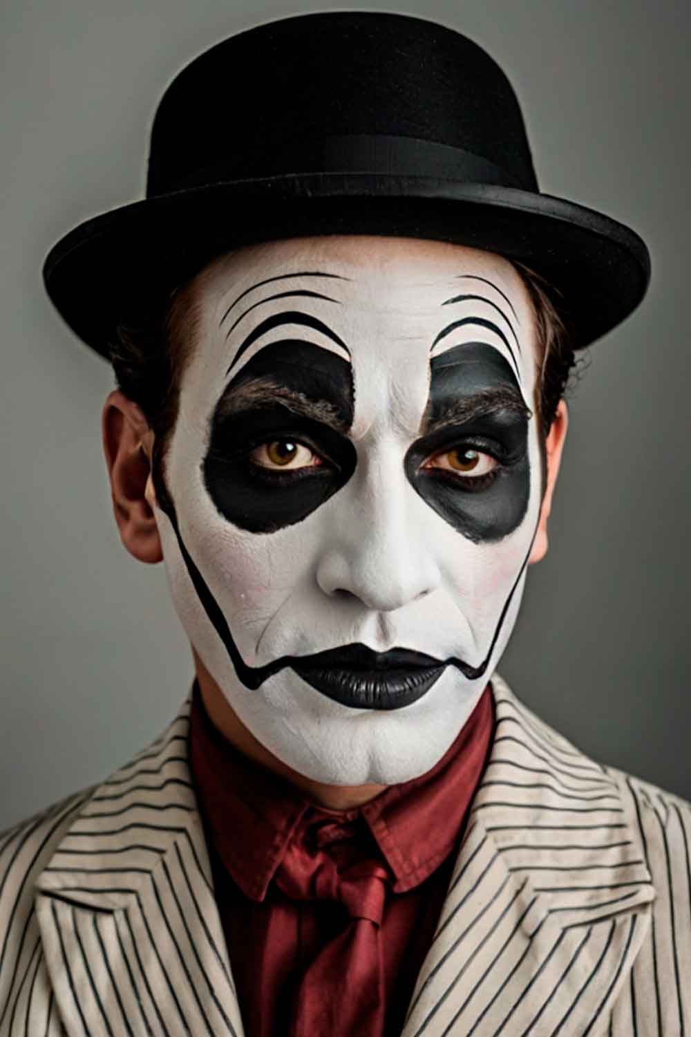 Mime Men's Makeup #halloweenmakeup #halloweenmakeupmen #mensfacepain #menshalloweenmakeup