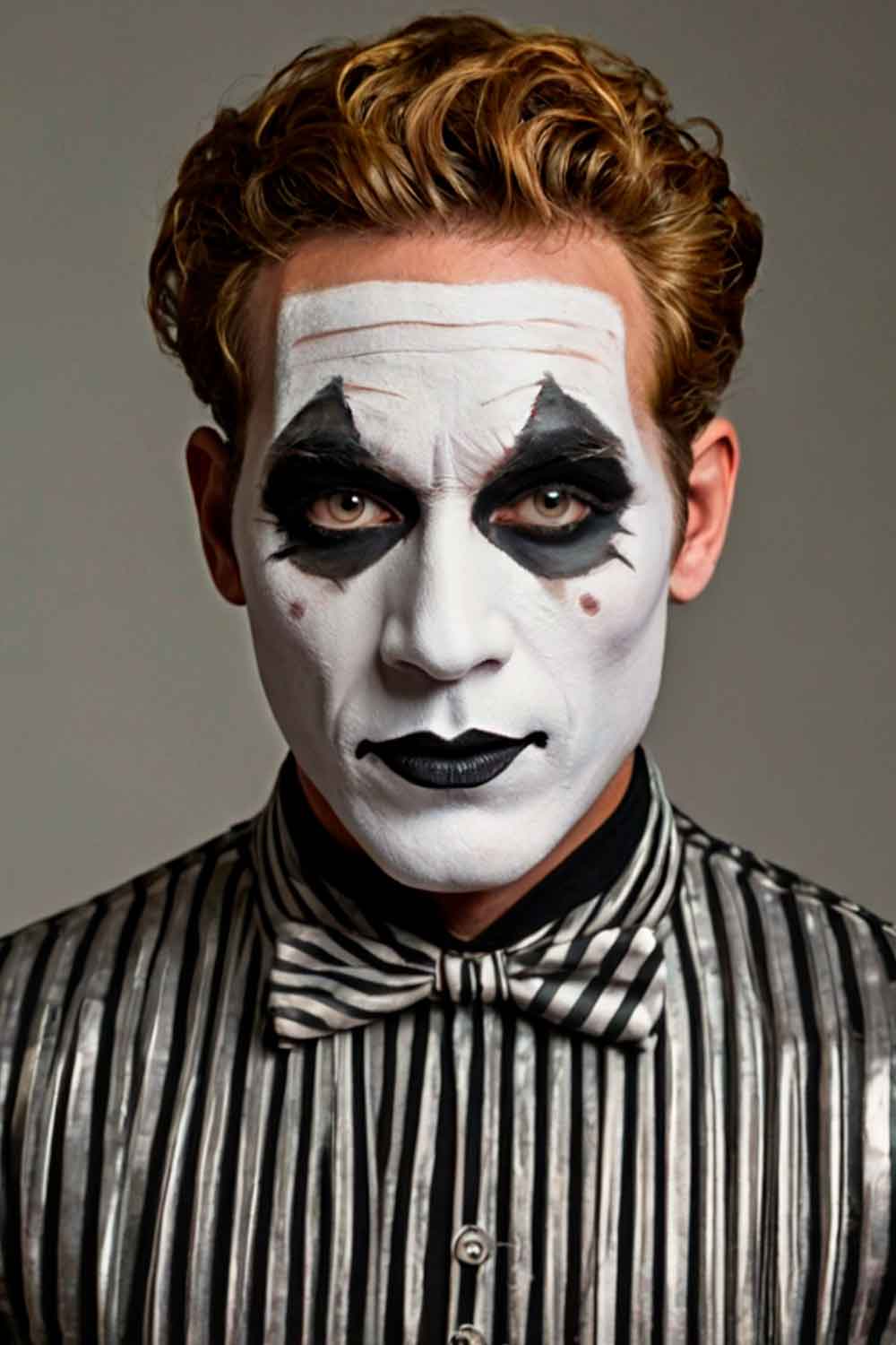 Mime Men's Makeup #halloweenmakeup #halloweenmakeupmen #mensfacepain #menshalloweenmakeup