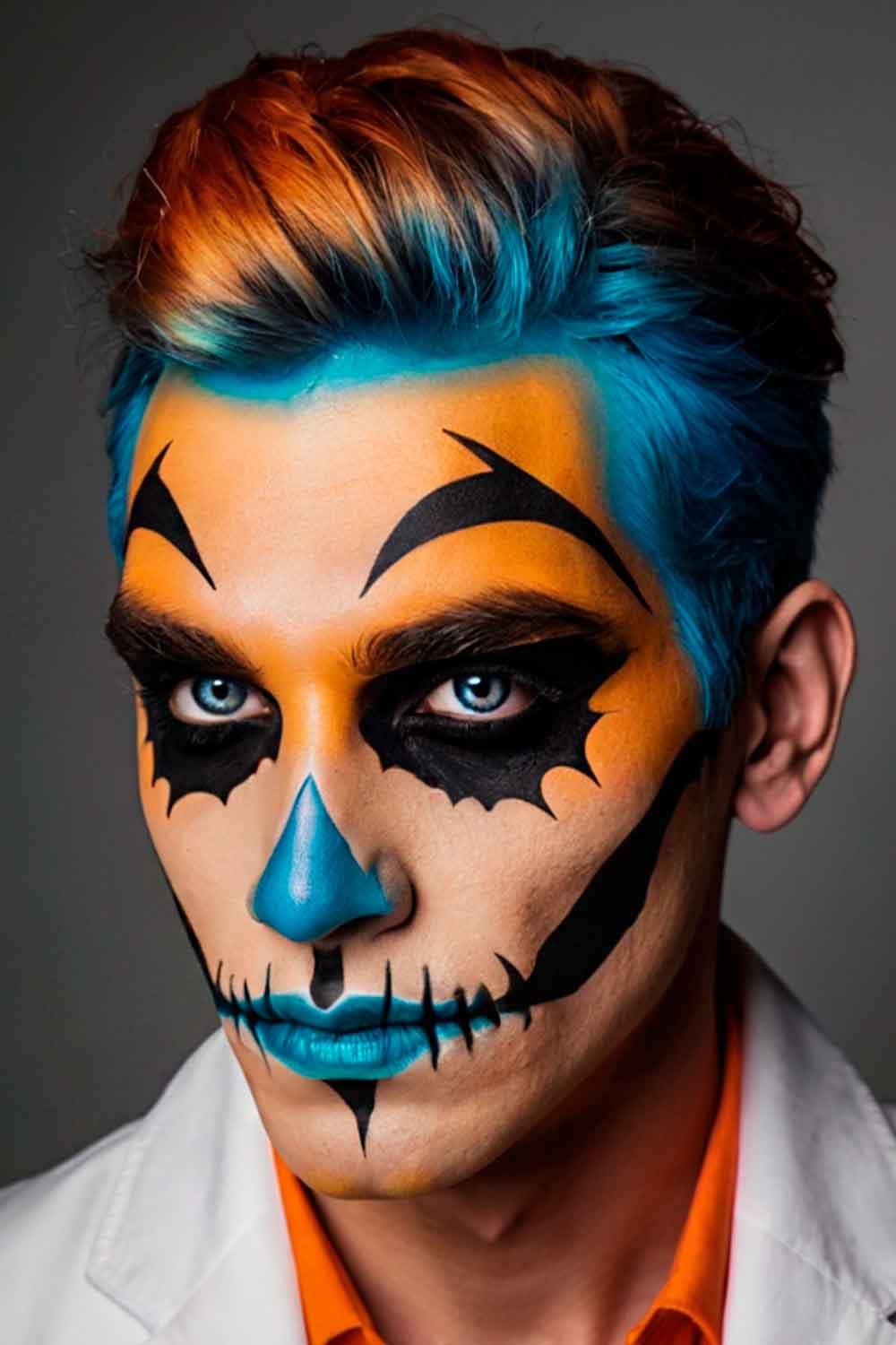 Pop Art #halloweenmakeup #halloweenmakeupmen #mensfacepain #menshalloweenmakeup