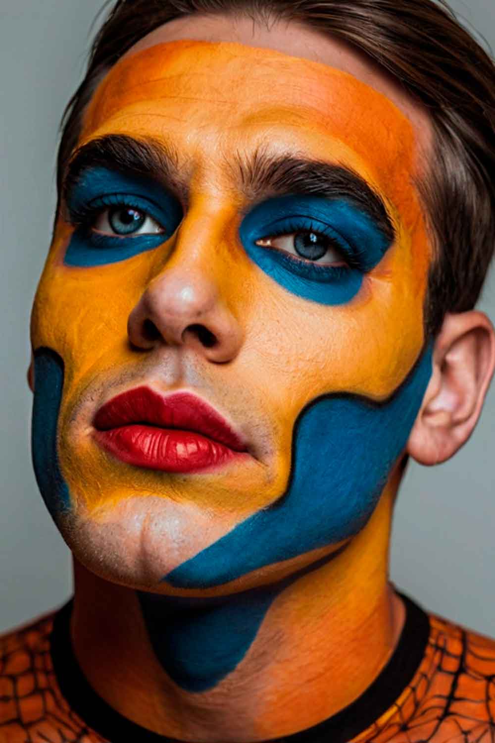 Pop Art #halloweenmakeup #halloweenmakeupmen #mensfacepain #menshalloweenmakeup