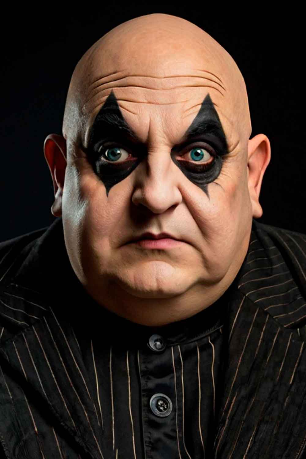 Uncle Fester Addams Family #halloweenmakeup #halloweenmakeupmen #mensfacepain #menshalloweenmakeup