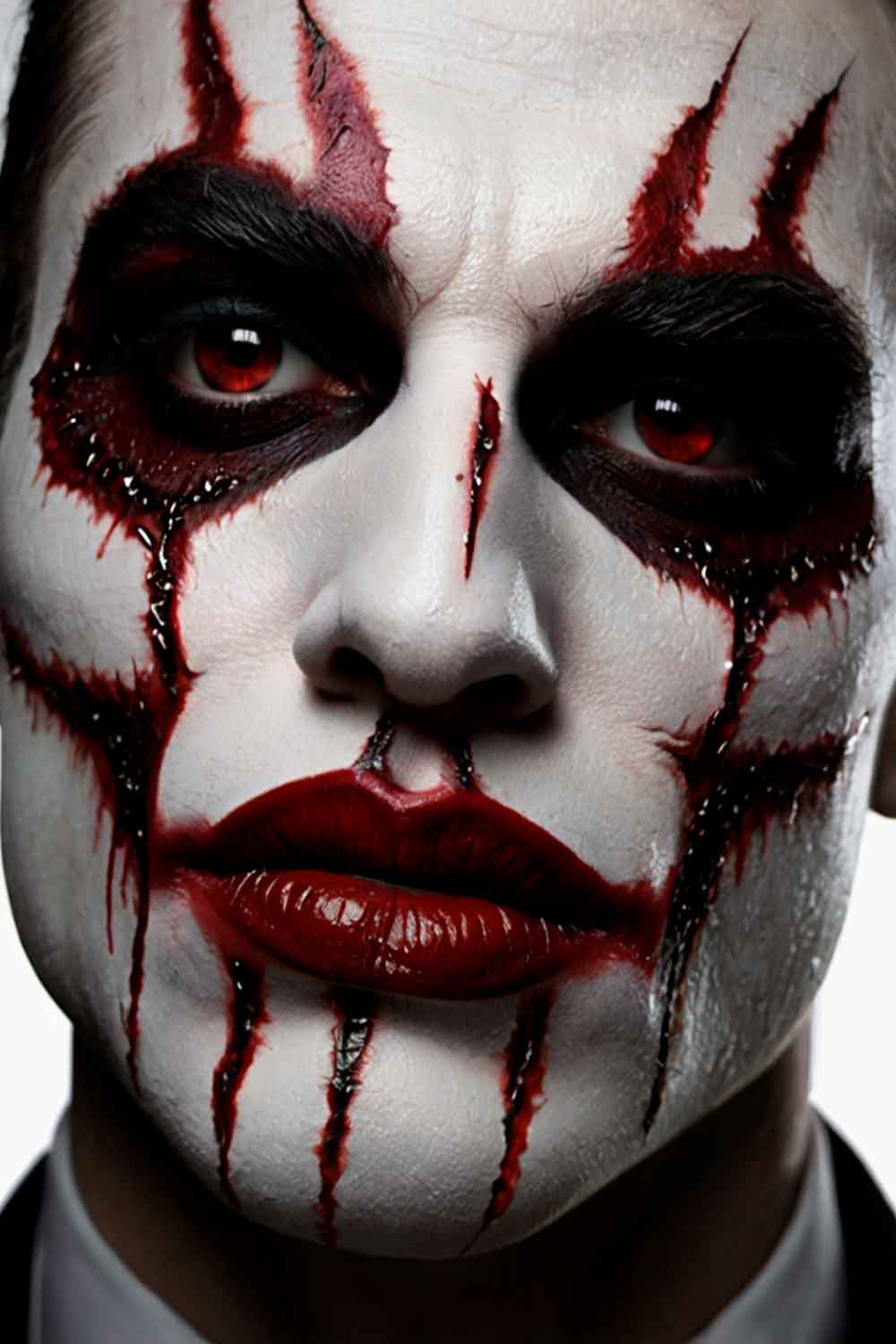 Vampire Face Paint #halloweenmakeup #halloweenmakeupmen #mensfacepain #menshalloweenmakeup