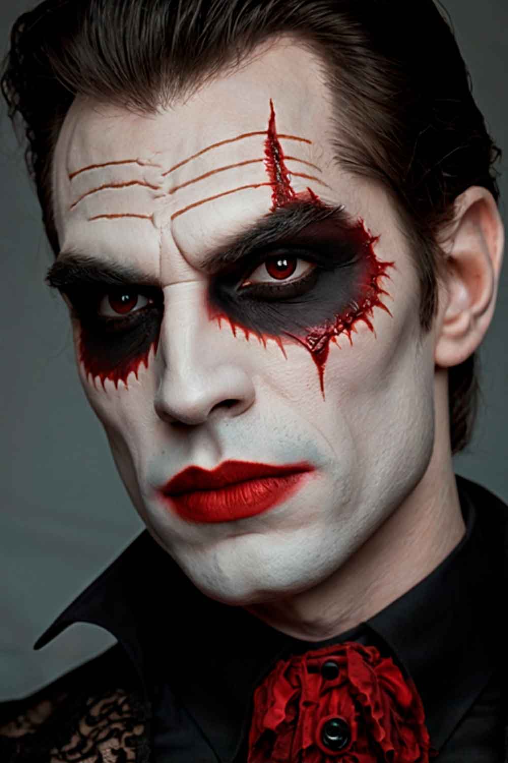 Vampire Face Paint #halloweenmakeup #halloweenmakeupmen #mensfacepain #menshalloweenmakeup